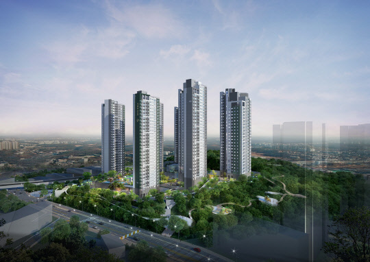 기흥 푸르지오 포레피스 야경 투시도. <대우건설 제공>